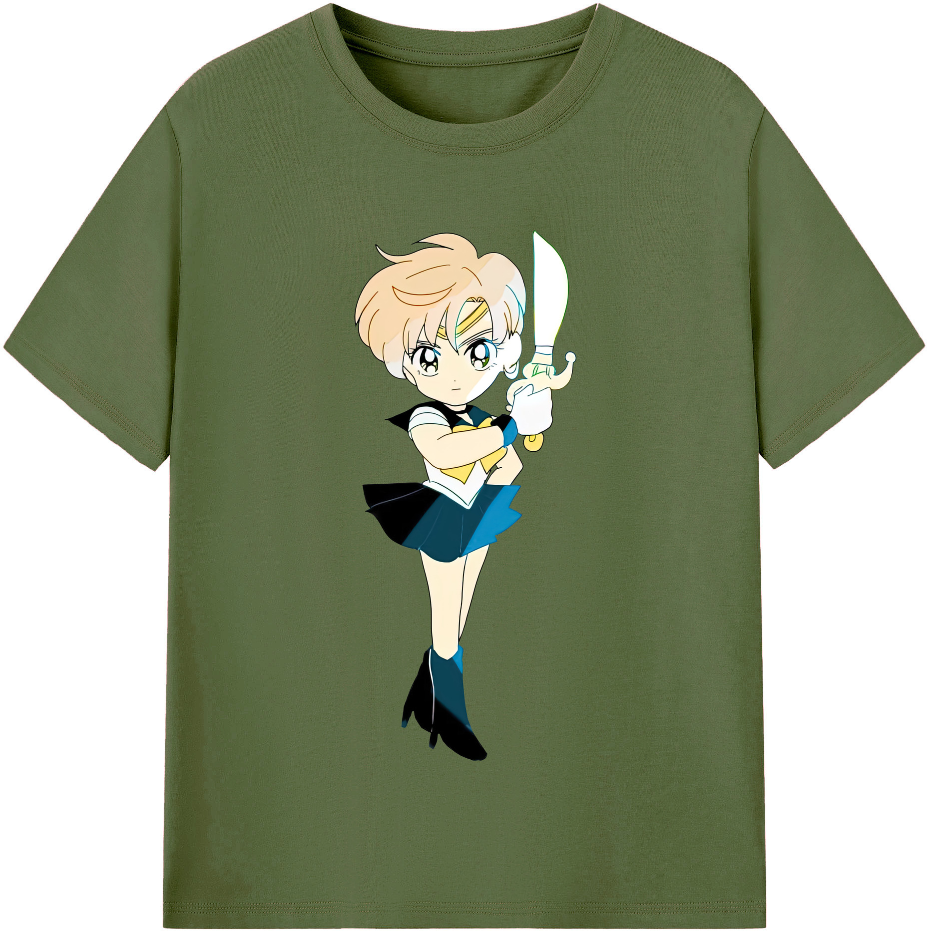 （画像用） 美少女戦士セーラームーン 天王はるか Sailor Moon Tenoh Haruka 綿100％半袖Tシャツ（フロントプリント）